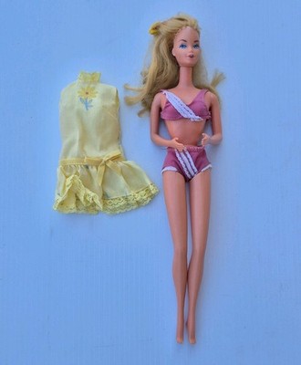Vtg 11  Mattel Barbie Doll 1978 Head 1966 Body Push Button Bendable Legs Clothes