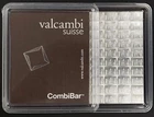 Valcambi 100 X 1 Gram Combi-Bar 0.999 Fine Silver Bar! NO RESERVE! sku 0426