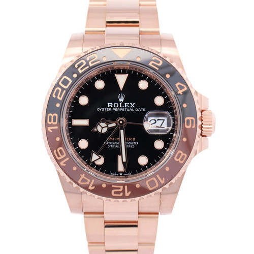 Rolex GMT-Master II Rootbeer 40mm Black Dot Dial Watch Ref# ...