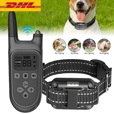 NEU Dog Training Collar USB Rechargeable Electric Shock Remote Control Anti Bark