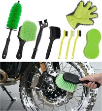 9 Pack Motorcycle Cleaning Kit, Motorcycle Detailing Kit with Chain/Wheel/Rim...