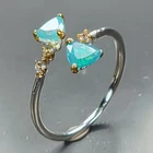 Vintage jewelry Natural Blue Opal Ring 925 Sterling Silver Size 9.5 /R482549