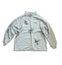 Vintage 90s WEK Made in USA Southwestern Native Art Embroidered Pullover