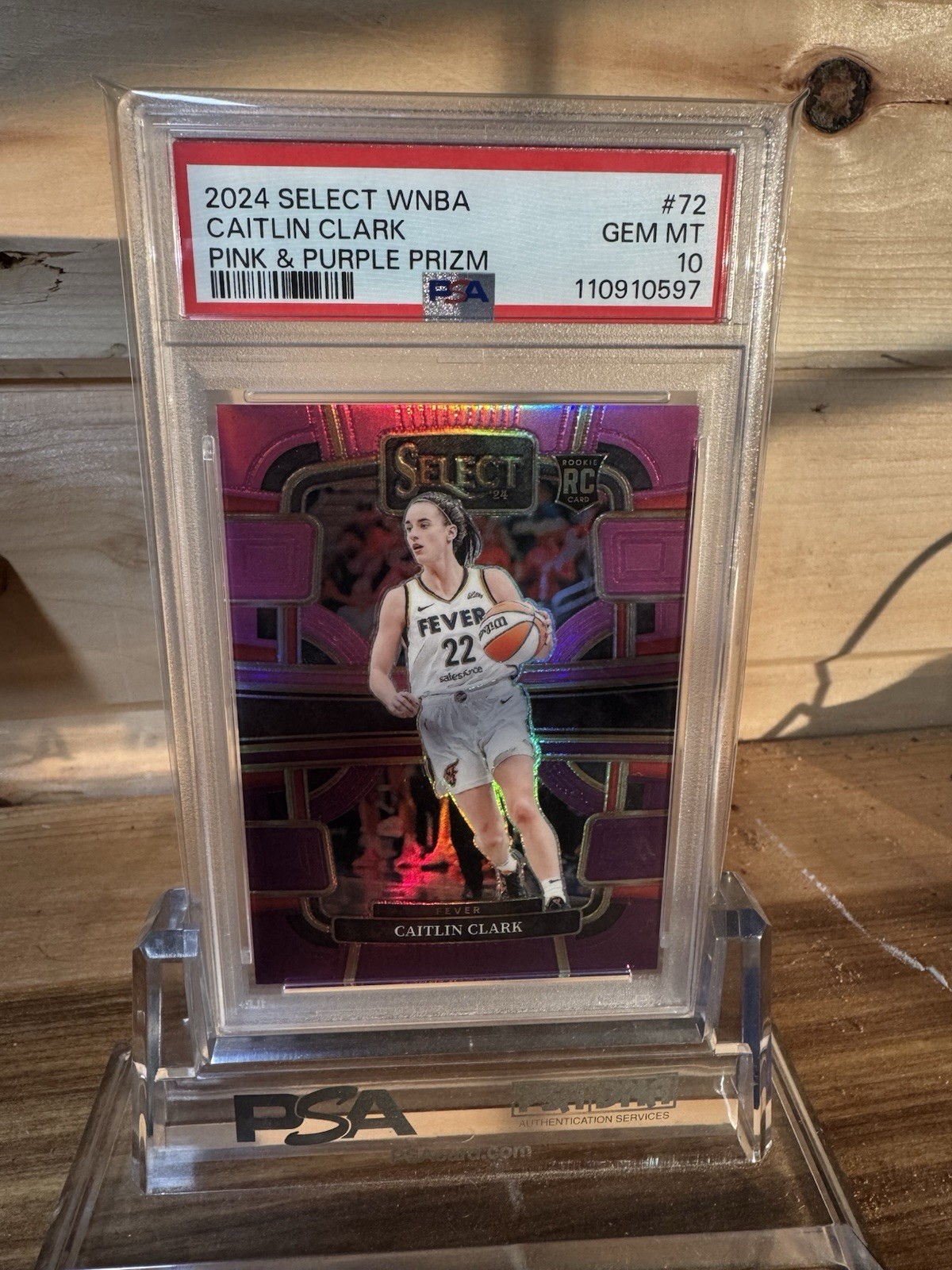 2024 Panini Select WNBA -Caitlin Clark #72 Pink & Purple Prizm /99 (RC)