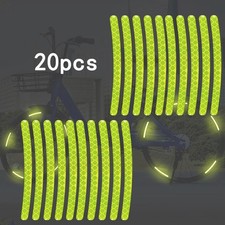 Cinta adhesiva reflectante para rueda exterior 20 piezas bicicleta coche ciclismo