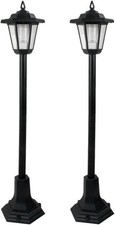 Image of LED Solar Lamp Post Lights - 83cm Solar Powered Outdoor LED Lantern