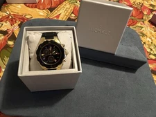 Barely Used Black And Gold Michele Jelly Bean Carousel Watch (brand New Battery)