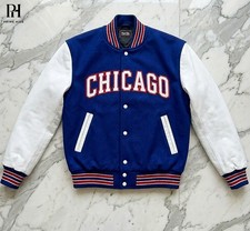 Men's Chicago Varsity Jacket Latterman Baseball college wool & Leather Sleeves