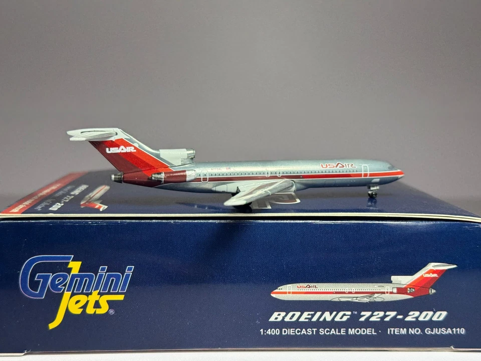 Gemini Jets 1:400 USAir Boeing 727-200 N773AL polished GJUSA110 - Image 2 of 2