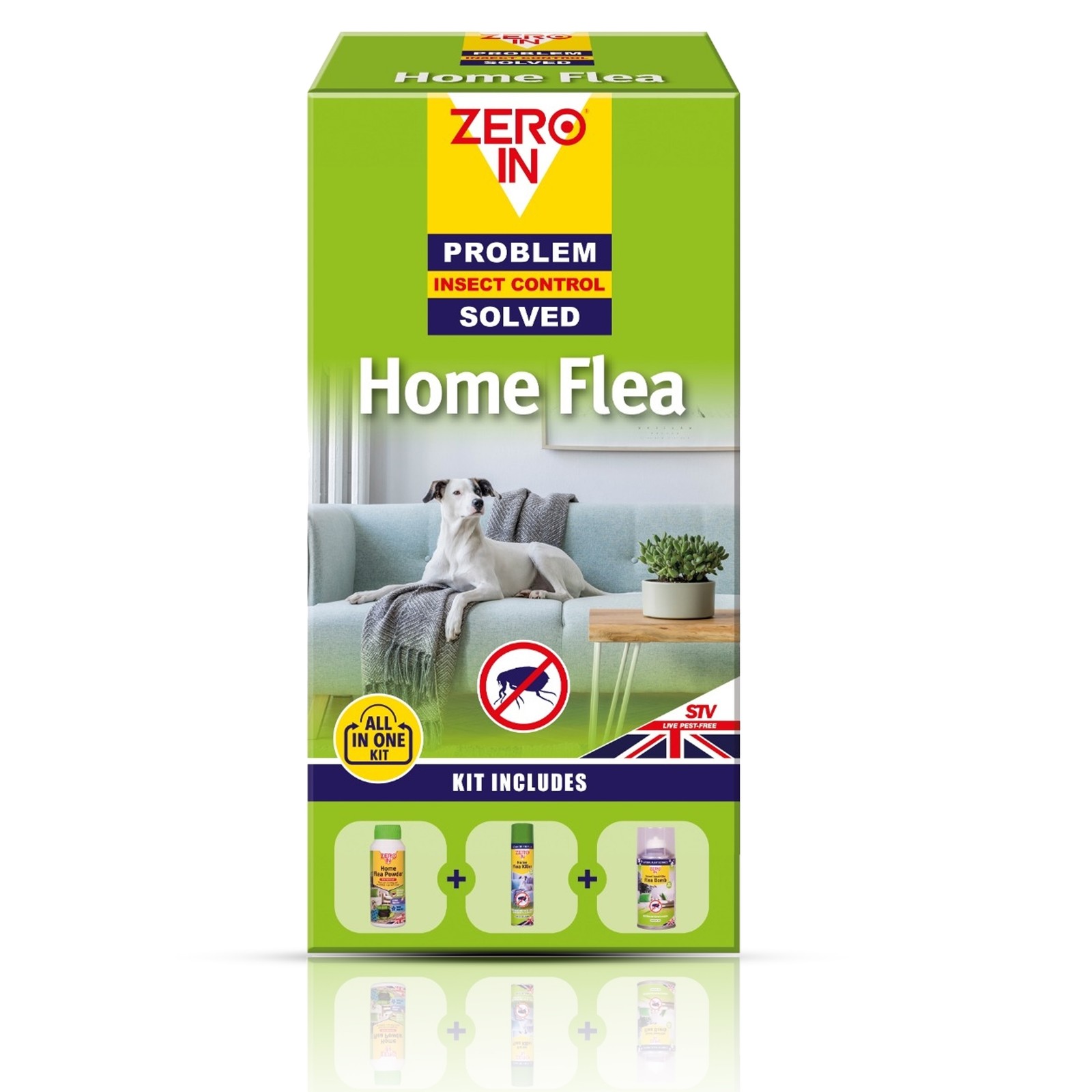 Household Flea Kit Kills Fleas Eggs and Larvae Room Treatment 40 cubic meter