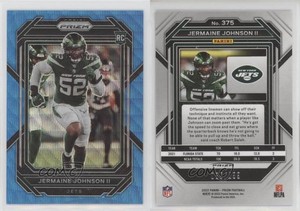 2022 Panini Prizm Rookies Blue Wave /199 Jermaine Johnson II #375 Rookie RC
