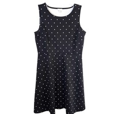 Talbots Women's Dress 8 Size Black Sleeveless Dot Misses Medium M