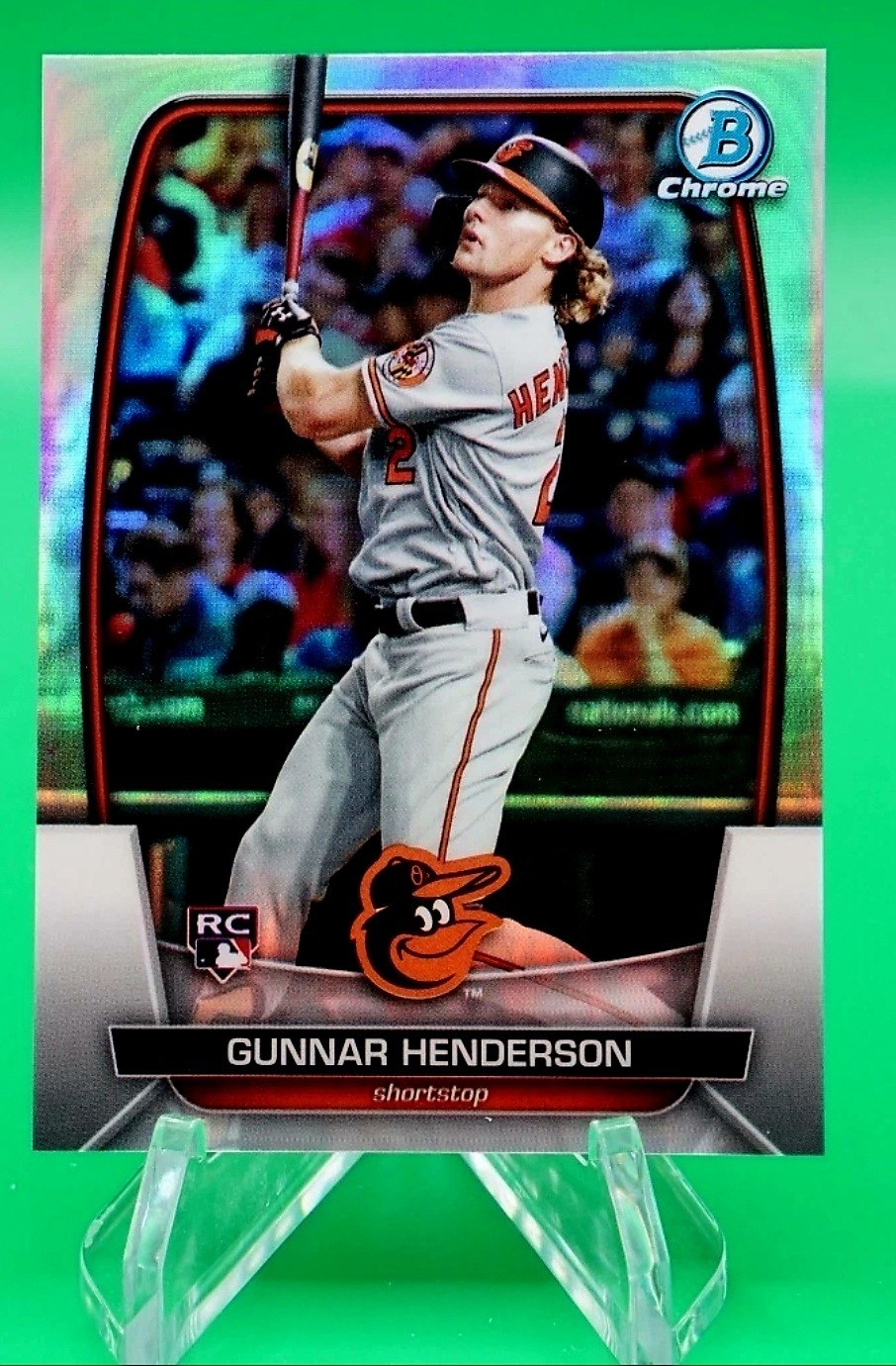 2023 Bowman Chrome #10 Gunnar Henderson Refractor Rookie Card /499 Baltimore