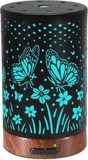 Essential Oil Diffuser - 150ML Metal Aromatherapy Large Butterfly