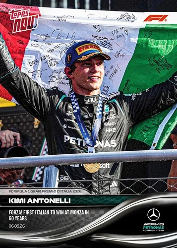 FORMULA 1 F1 TOPPS NOW 2026 #057 KIMI ANTONELLI AMG MERCEDES GP ITALY PREORDER