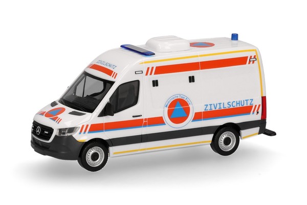 Herpa 099172 MB Sprinter Halbbus HD MTF Zivilschutz HO 1:87 NEU-image