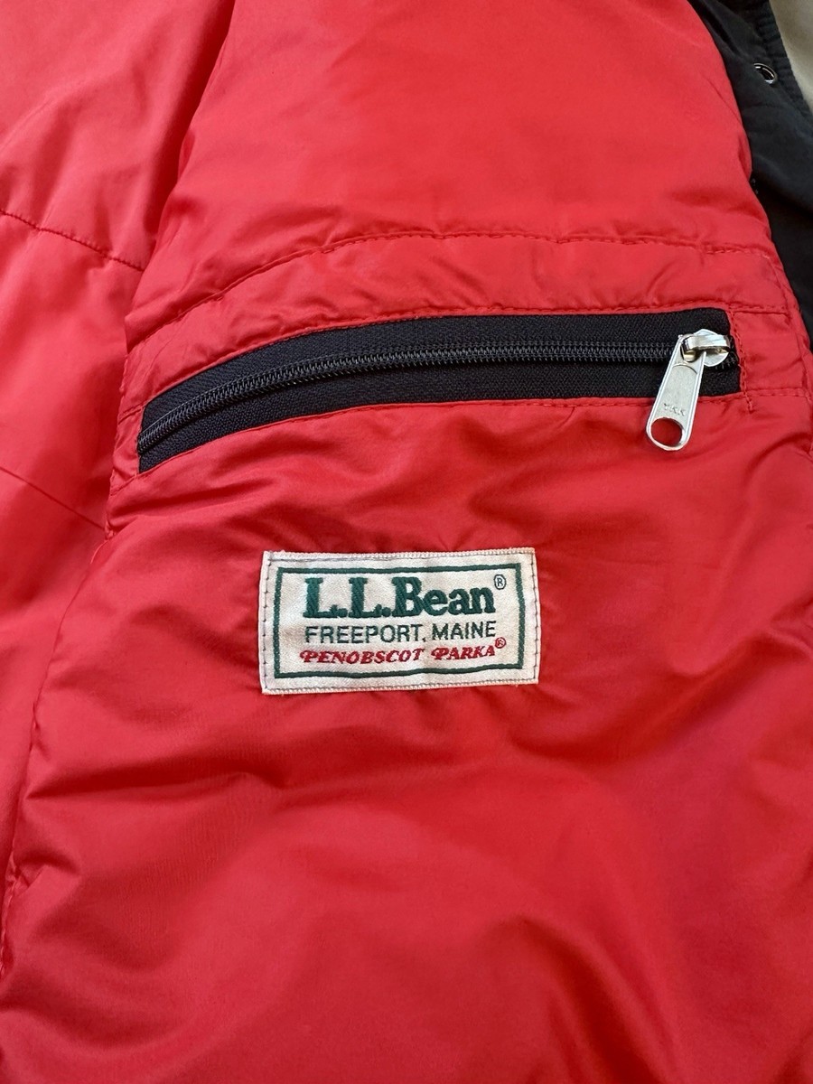Vtg 90's LL Bean Penobscot Parka Mens XL Long Tall Poly Fill Tan