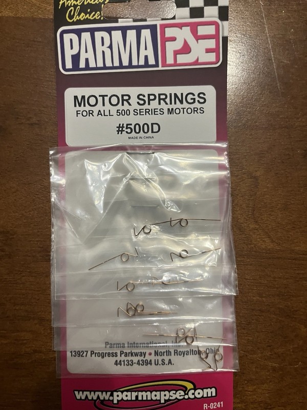 Parma - 500D - Motor Brush Springs - 1/24 Slot Car (6 Pr)
