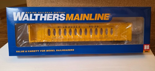 Coche plano de madera Milwaukee 72' viga central 63095 Opera Window Walthers 910-50743 HO | Condition: New