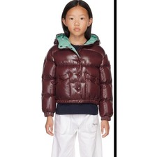 NWT Size 5A. Moncler Kids Purple Down Bardanette Jacket 635 Puffer Coat