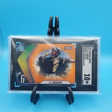 2022 Bowman Chrome Scouts Top 100 Orange Refractor /25 CJ Abrams RC #BTP-6