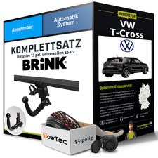 Für VW T-Cross Typ C11,D31 Anhängerkupplung abnehmbar +eSatz 13pol uni 18- NEU