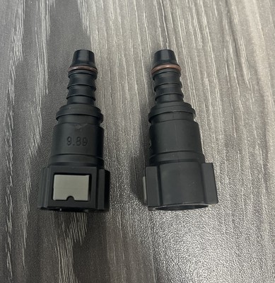 2- 3/8'' hose barb to M10 (9.89mm) Female Quick Connect Bundy Fitting