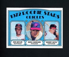 1972 Topps Orioles Rookie Stars (Baylor, Harrison, Oates) #474 NM+