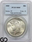 1925 Peace Dollar PCGS MS 65 ** Premium Quality, Lustrous Frosty Beauty!