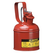 JUSTRITE 10001 Type I Safety Can,1/8 gal.,Red,6-3/4In H 3LLD5