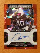 2022 Prizm Draft Picks Sensational Signatures Red Ice #3 Jesse Luketa Auto