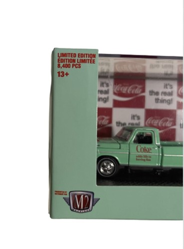 2022 M2 Machines Coca Cola 1969 Ford F-250 & 1949 Mercury Mint Green - New - Picture 4 of 4