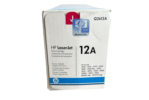 Cartucho de tóner negro HP 12a genuino (HP Q2612A) sellado NUEVO - Imagen 4 de 5