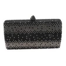 Black Tone Fashion Crystal Rhinestone Clutch Evening Bag TLX211-BLK