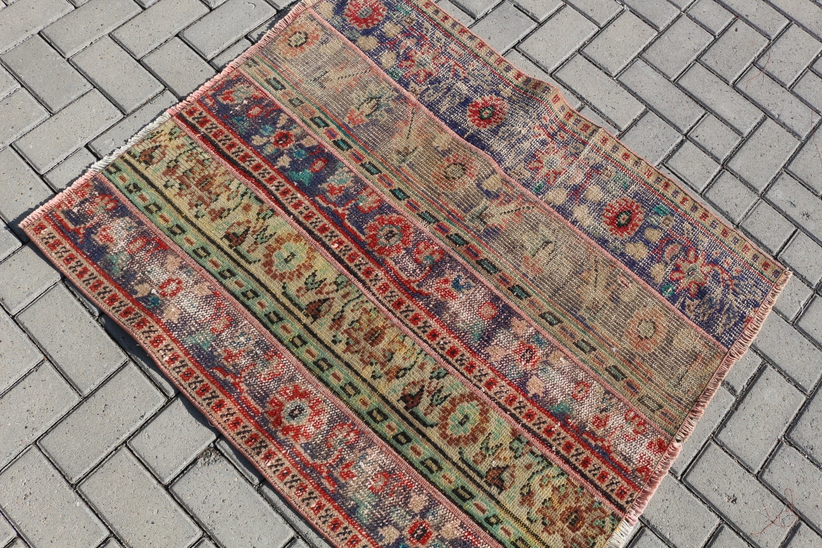 Turkish Rug, 3.1x3.7 ft Small Rugs, Oriental Rug, Colorful Rug, Vintage