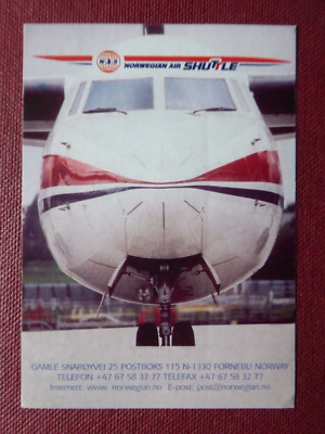 AUFKLEBER STICKER AUFKLEBER NAS NORWEGIAN AIR SHUTTLE NORWAY