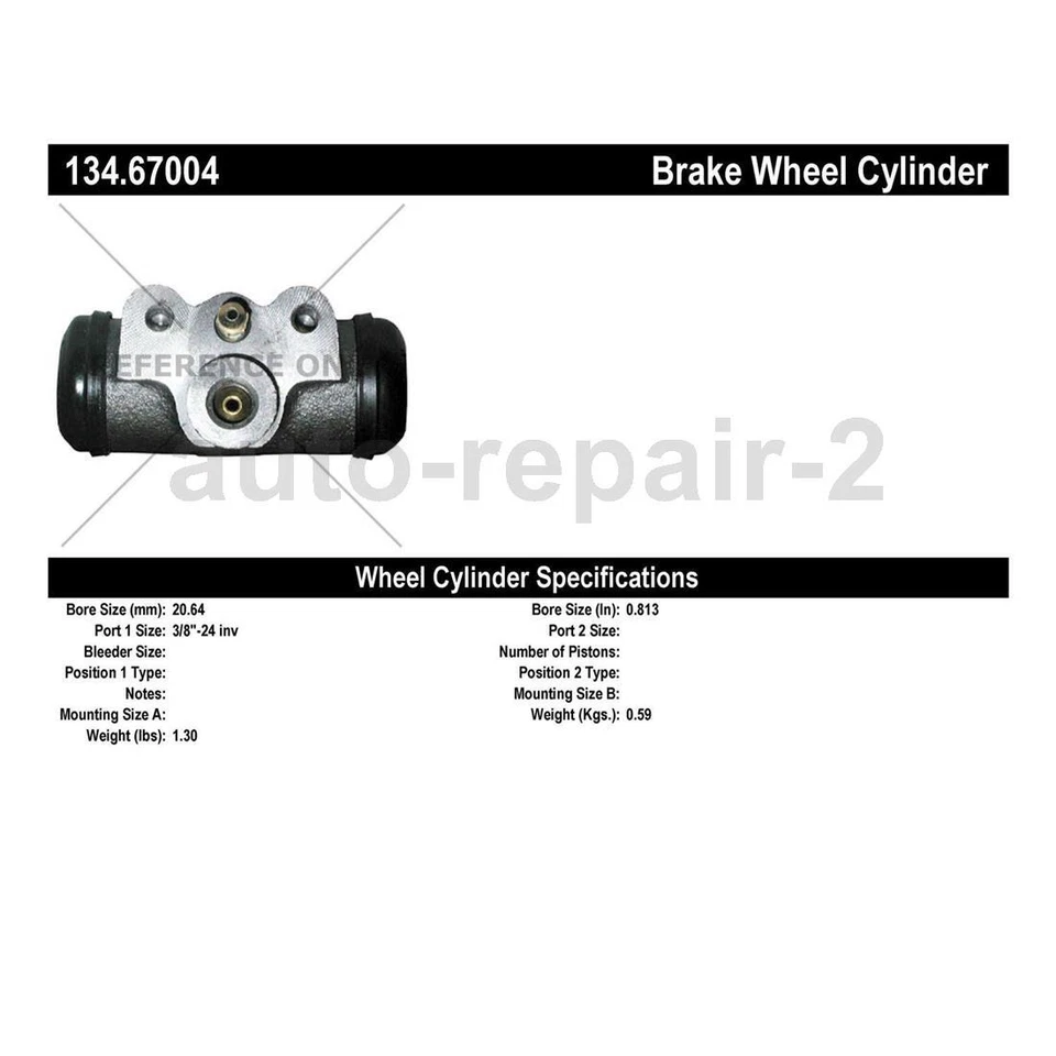 Cilindro de rueda de freno de tambor trasero piezas centradas para Jeep Dispatcher 1961~1966 Foto 3 de 4