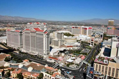 Caesars Palace Hotel Las Vegas Strip Skyline USA Amerika Foto