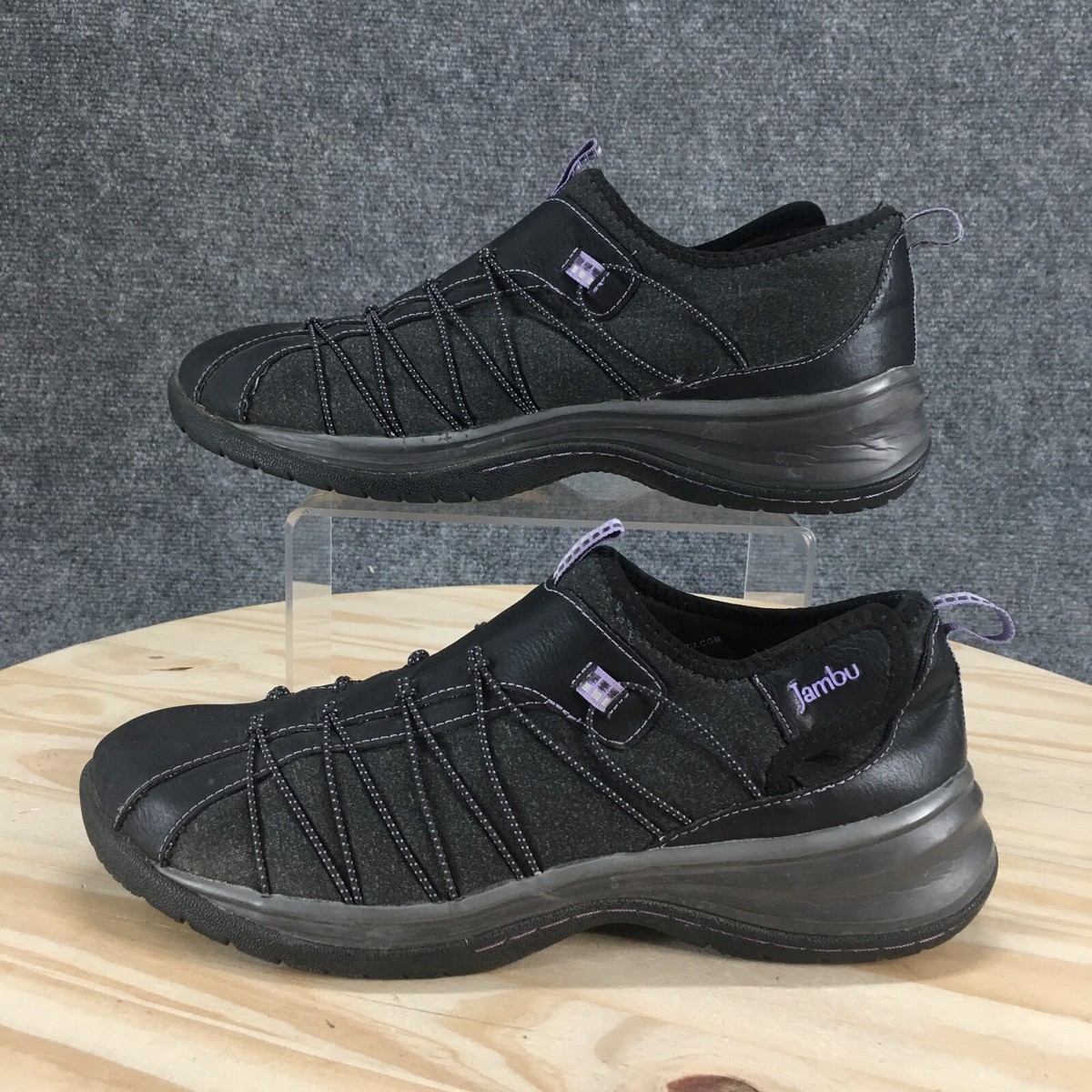 Jambu Shoes Womens 10 M Spirit Encore Vegan Slip On Black Comfort