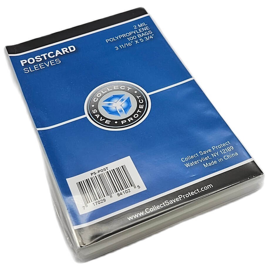 (100Pack) CSP Standard Size Postcard Sleeves Archival Quality 2 Mil