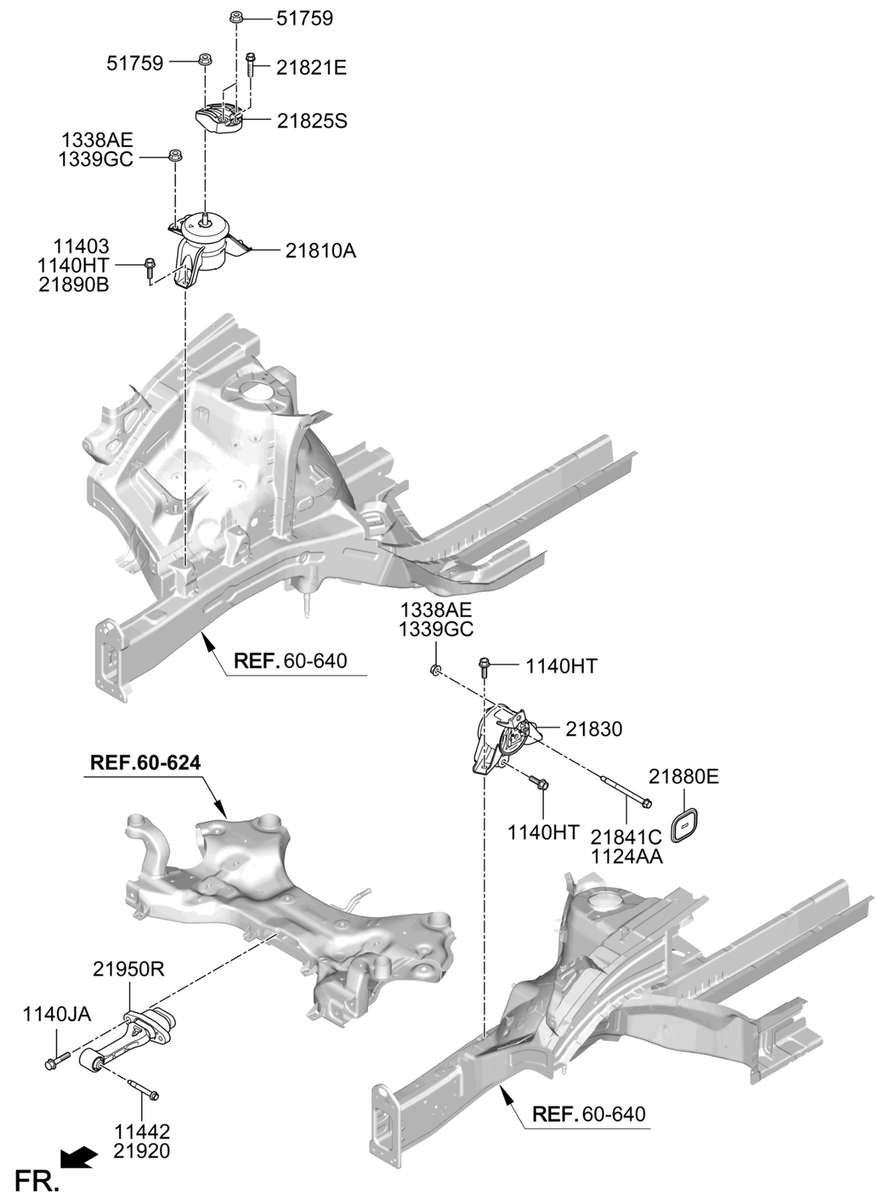 GENUINE 21810S8300 Engine Motor Mount Bracket for Hyundai Palisade