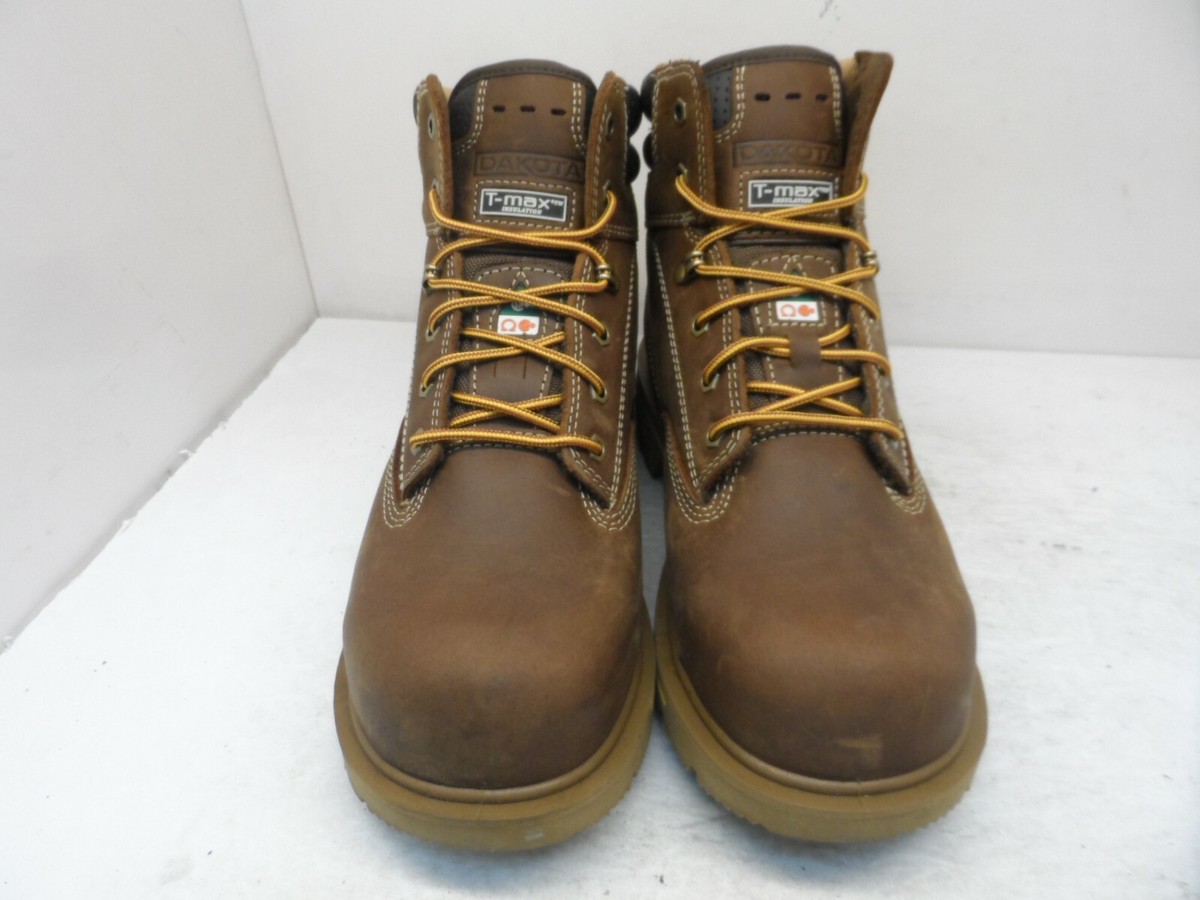 Dakota Men\'s 6\'\' Quad Comfort Steel Toe Comp. Plate 6114 Safety Boots Brown 10W DAKOTA Work Boots 6114 Steel Toe Composite Plate 6in Quad  main image 3