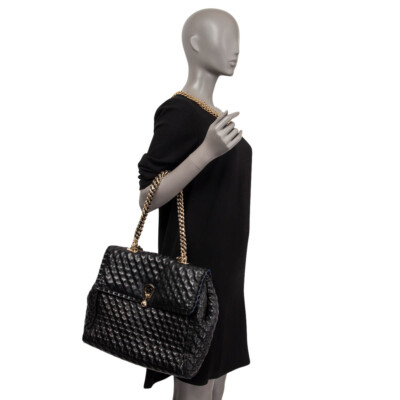 65026 auth ERMANNO SCERVINO black leather FAUBOURG LARGE 65026 auth ERMANNO SCERVINO black leather FAUBOURG LARGE