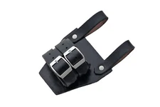 Sword Frog | 5.75" x 3.5" Black Leather Knife/Dagger Belt Holster Costume Prop