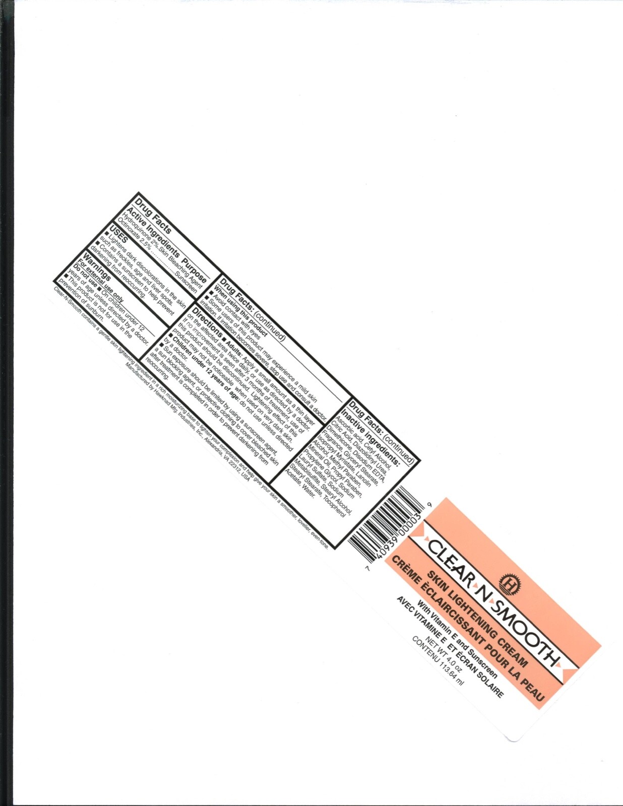 clear n smooth skin toning cream