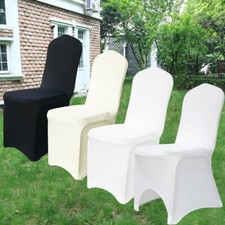 Image of 50x Universal Chair Covers Stretch Spandex Fitted Chair for Banquet Hotel Decor