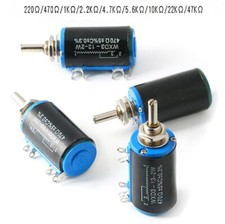 1pc New WXD3-13-2W 1K - 100K Ω Rotary Multiturn Wirewound Potentiometer