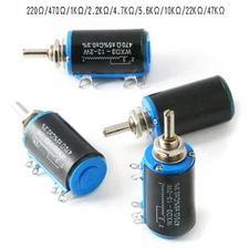 1pc New WXD3-13-2W 1K - 100K Ω Rotary Multiturn Wirewound Potentiometer