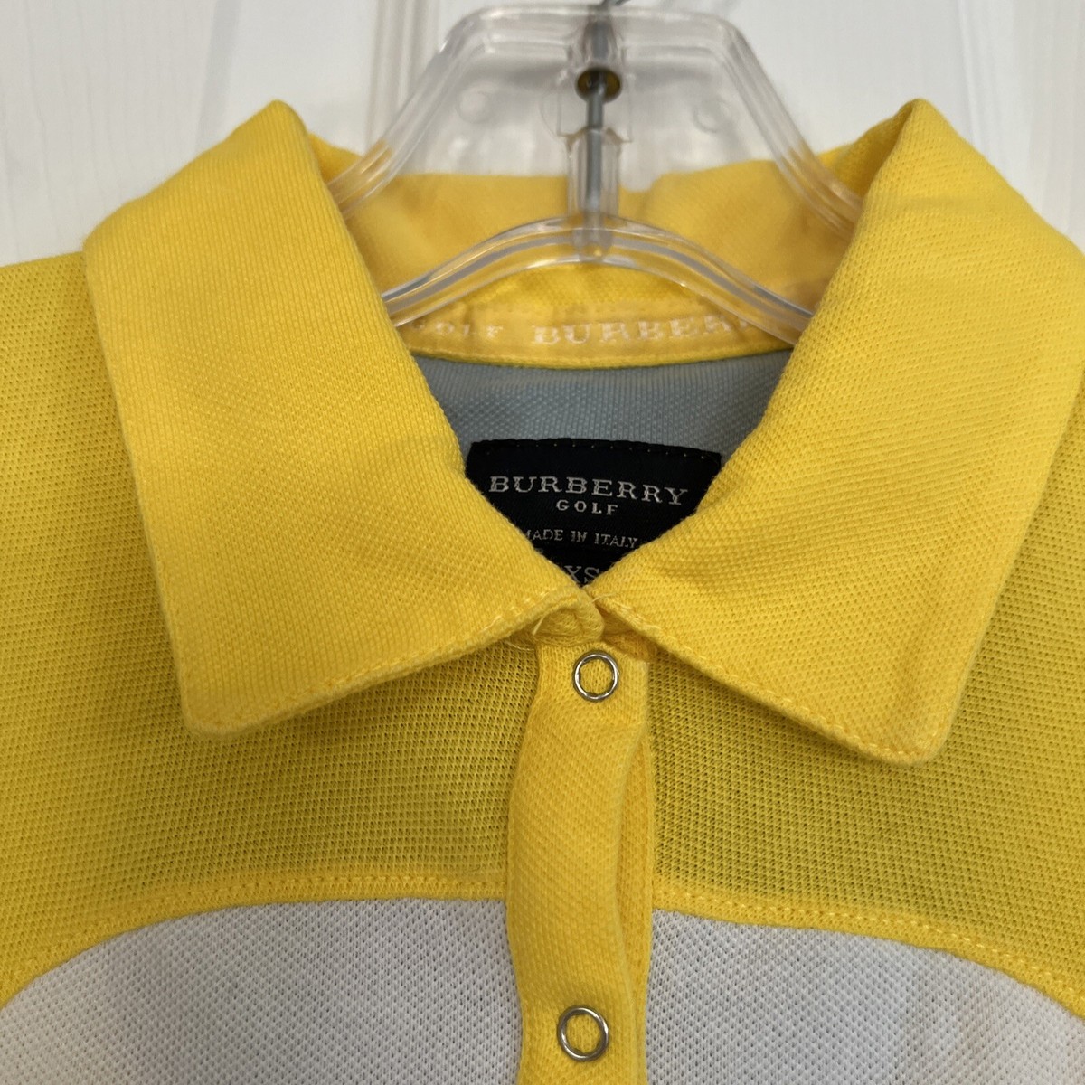 BURBERRY GOLF ホワイト M シャツ Burberry Golf Women White Polo Shirt Short Sleeve Logo