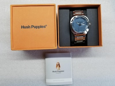 HUSH PUPPIES AUTOMATIC NAVY DIAL DAY/DATE ST.STEEL MEN'S WATCH HP.8581M.1503 NEW